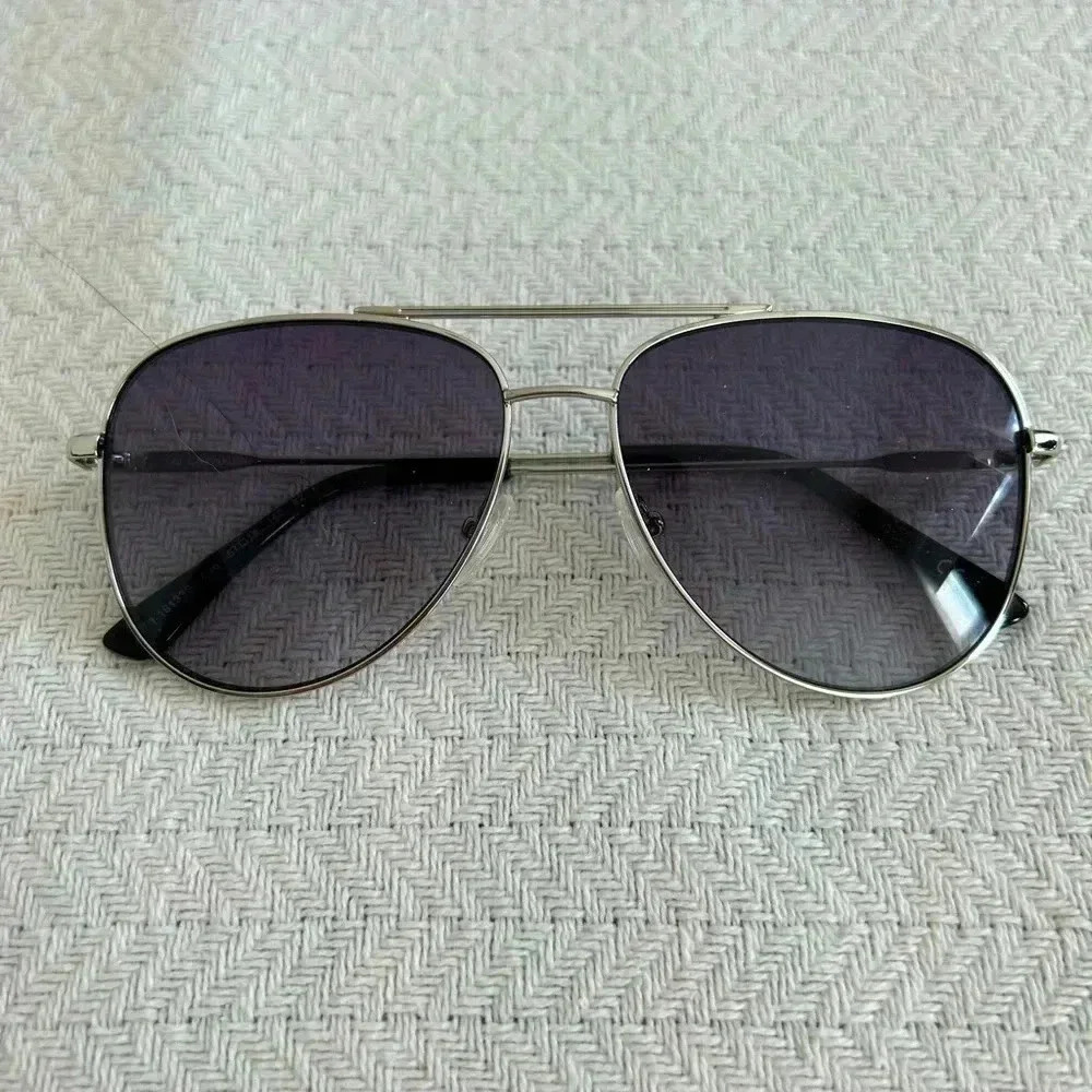 New Calvin Klein Nickel Metal Aviator Sunglasses